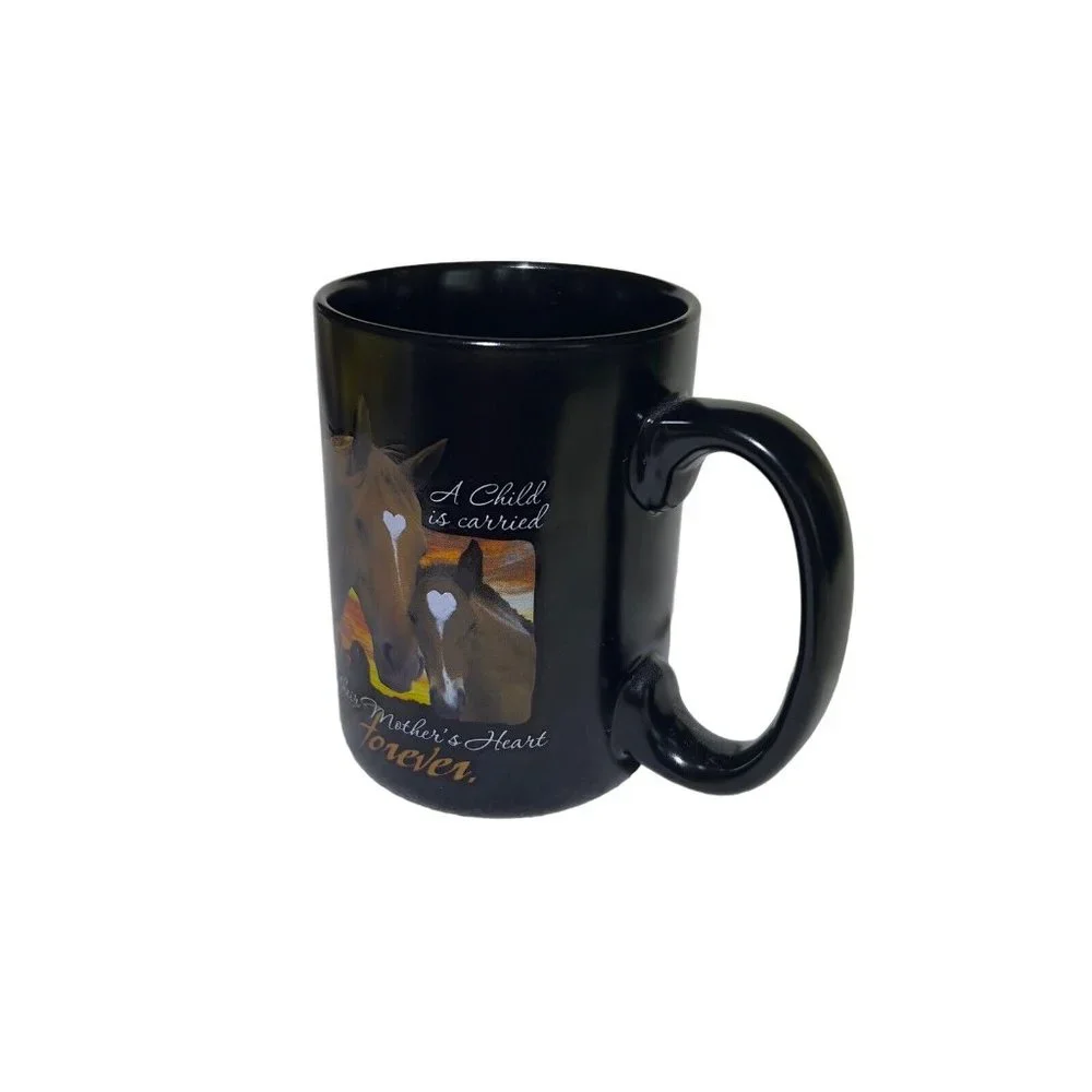 Crack Barrel Black Coffee Cup A Child is carried in their Mother's heart forever